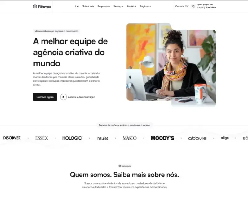Exemplo de site profissional criado pela XGED — modelo 4