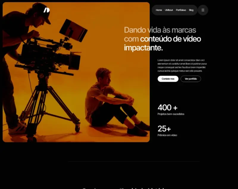 Exemplo de site profissional criado pela XGED — modelo 7