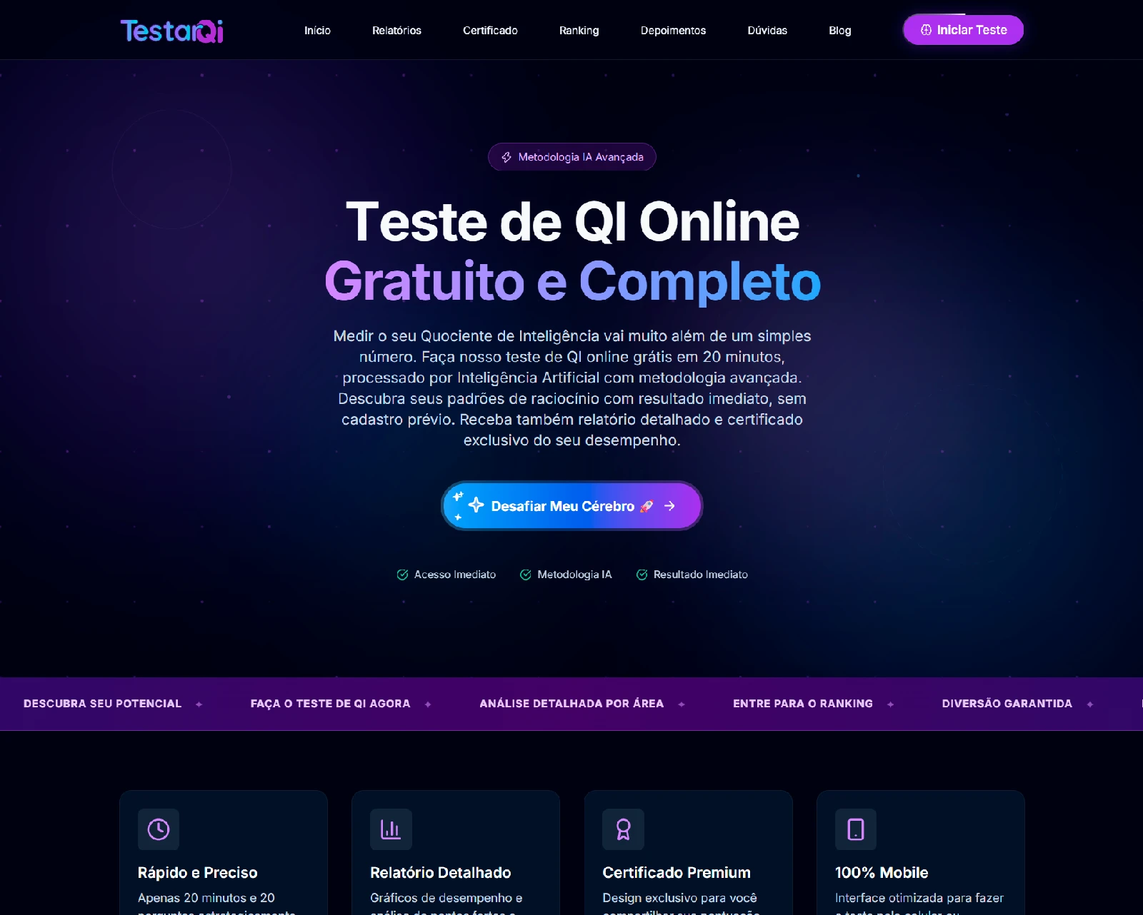 Exemplo de site profissional criado pela XGED — modelo 2