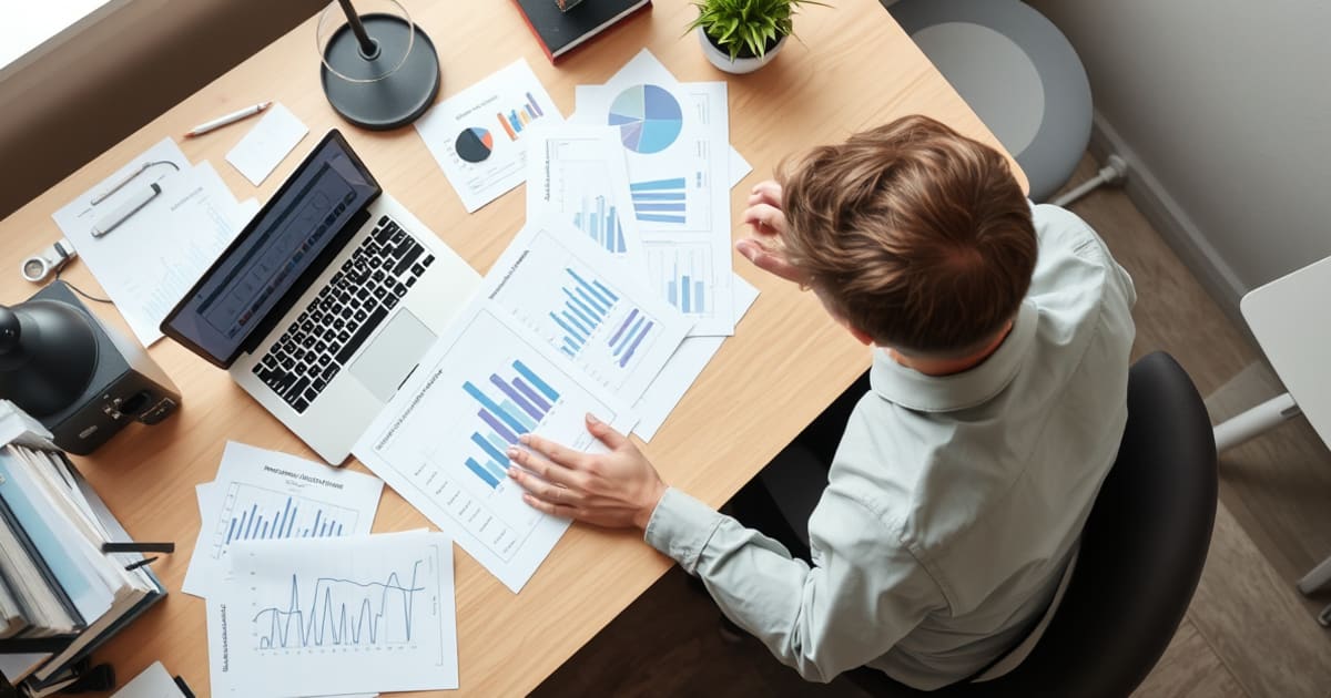 Profissional comparando faixas de preço de projetos de automação