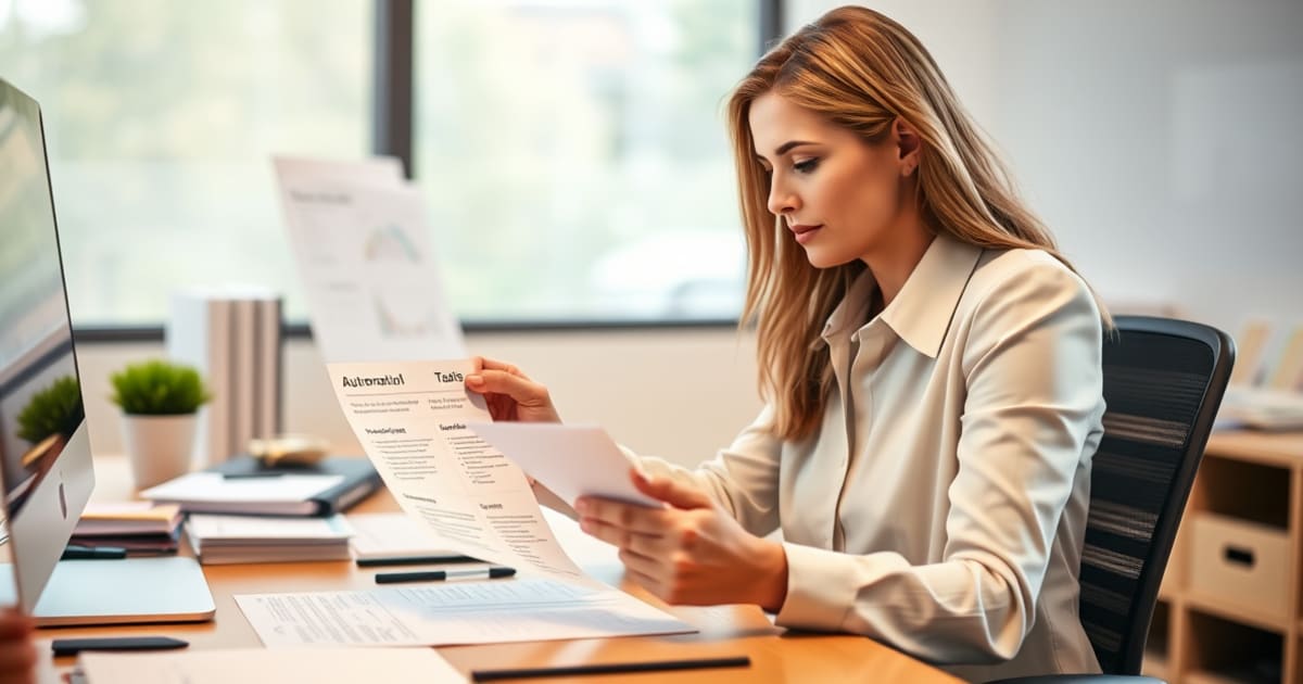 Gestora selecionando o primeiro processo empresarial para automatizar