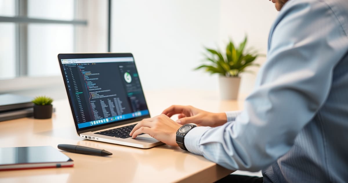 Profissional conferindo os serviços incluídos em um plano mensal de site