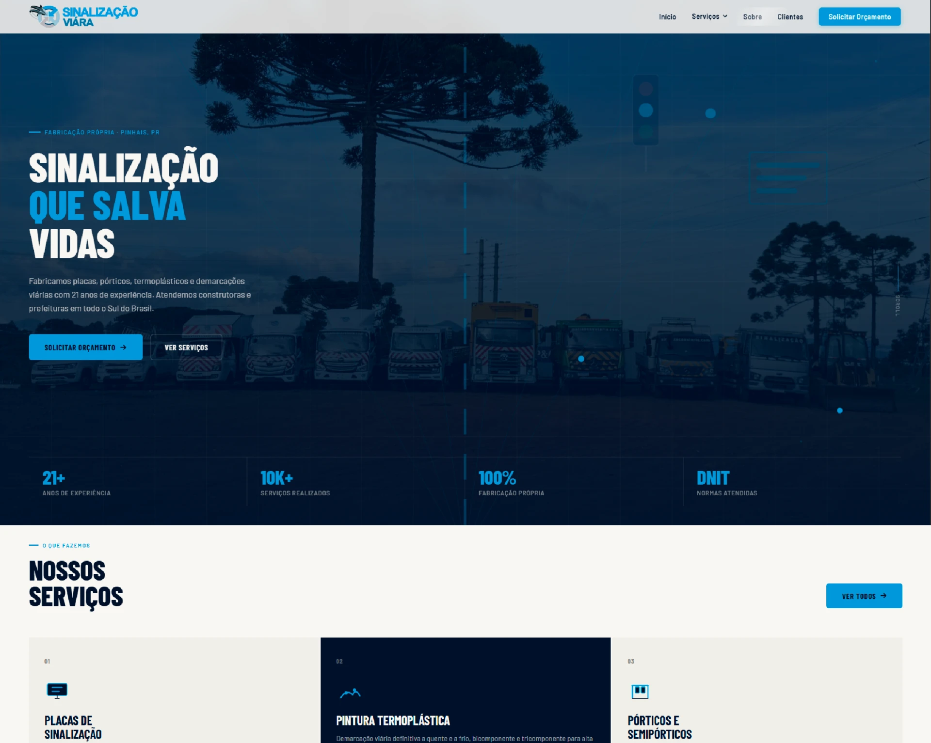 Exemplo de site profissional criado pela XGED — modelo 10