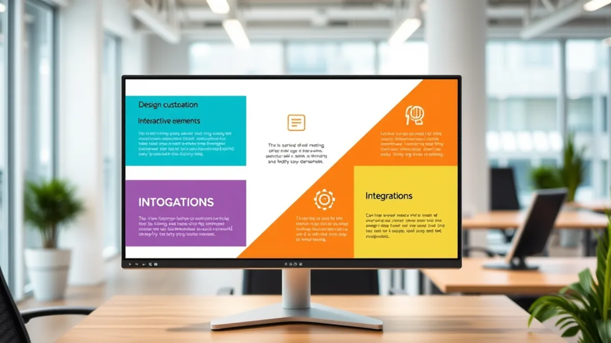 Elemento de design mostrando fatores que influenciam no valor de uma landing page