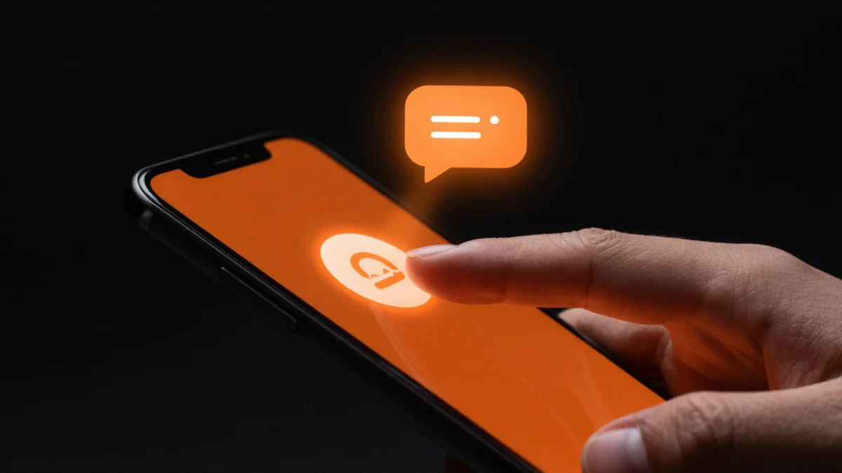 Cliente tocando no botão de WhatsApp de uma biolink rápida e organizada
