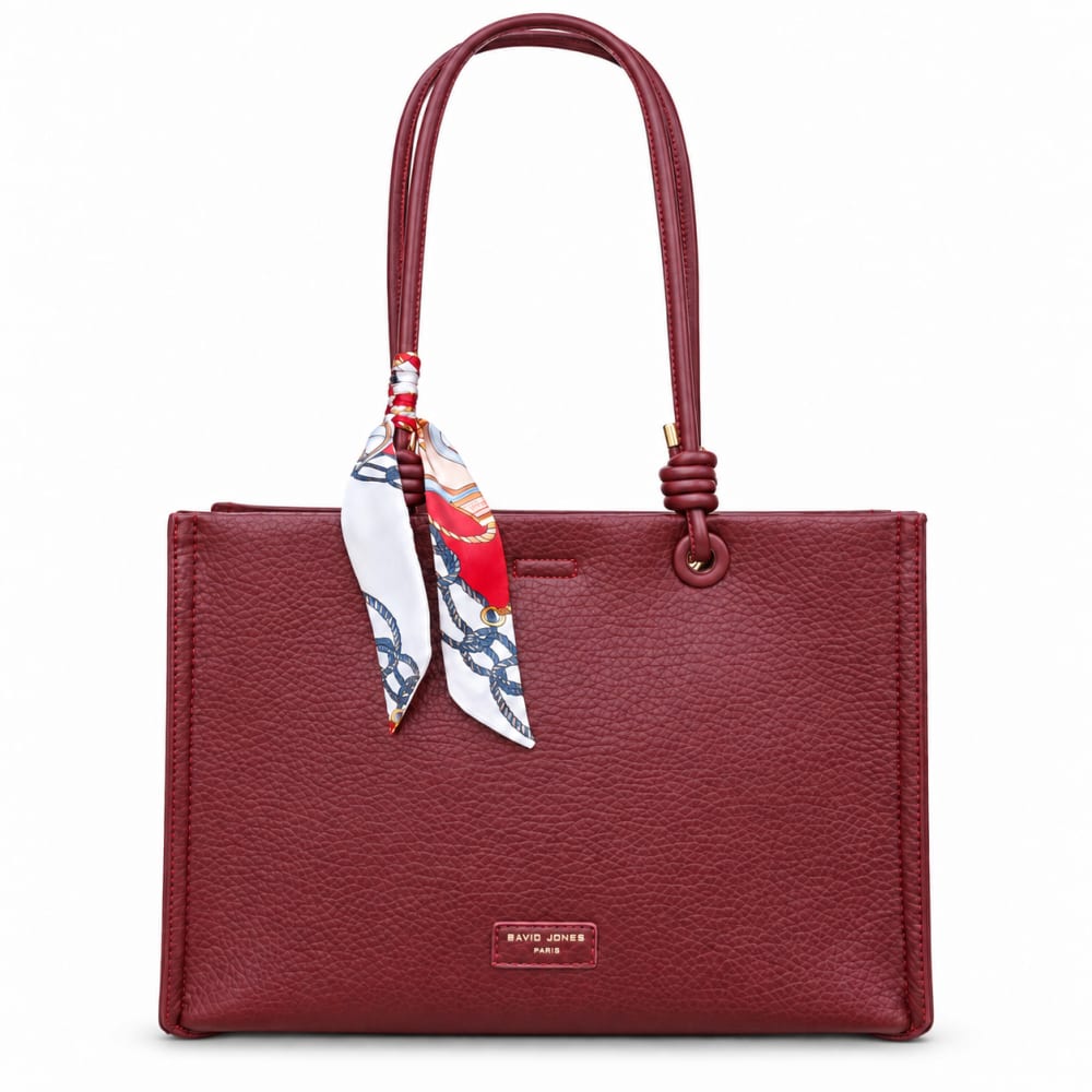شنطة برواز اسكارف جلد محبب DAVID JONES