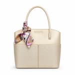 شنطة جلد سادة*محبب 2 جيب اسكارف
