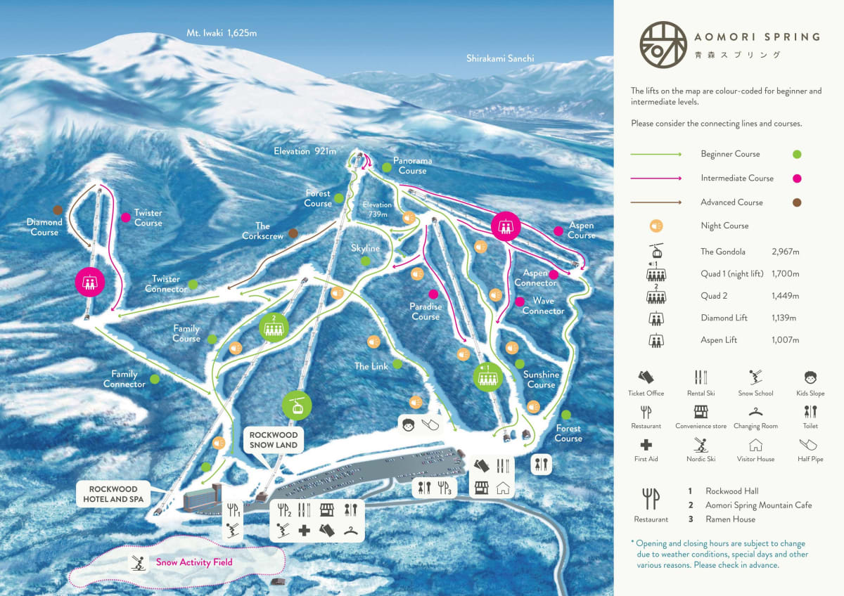 Aomori Springs map