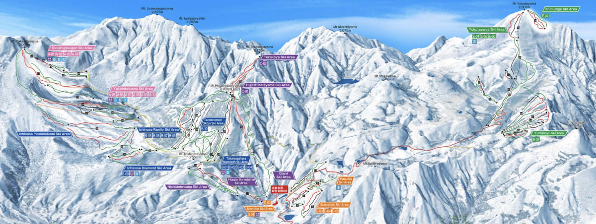 Shiga Kogen overview map