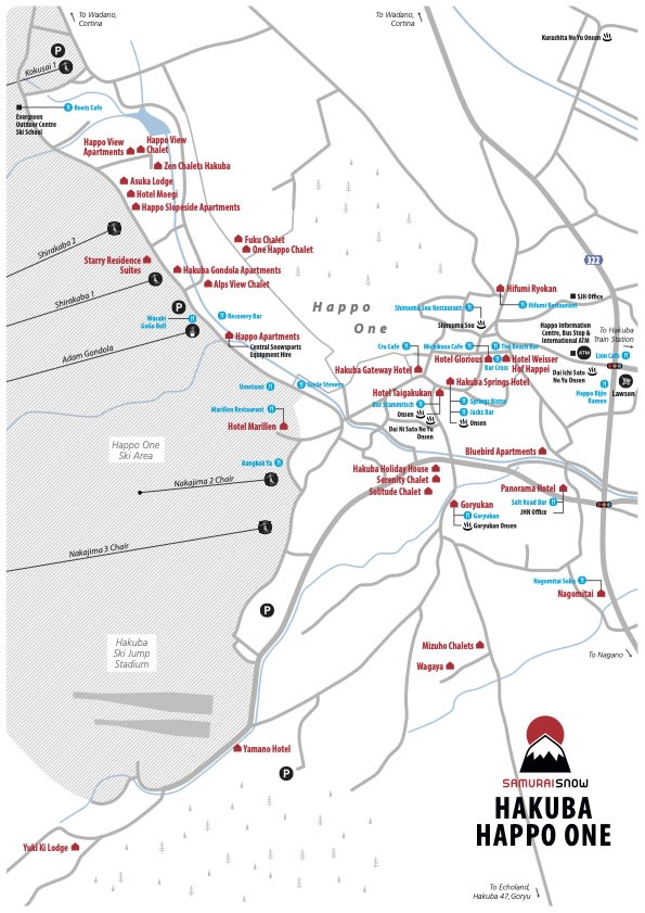 Map stack: Hakuba Happo-One village map