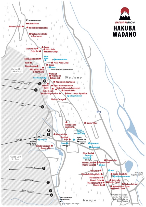 Map stack: Hakuba Wadano map