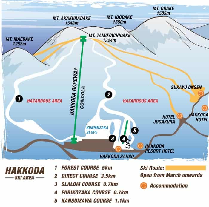 Hakkoda trail map