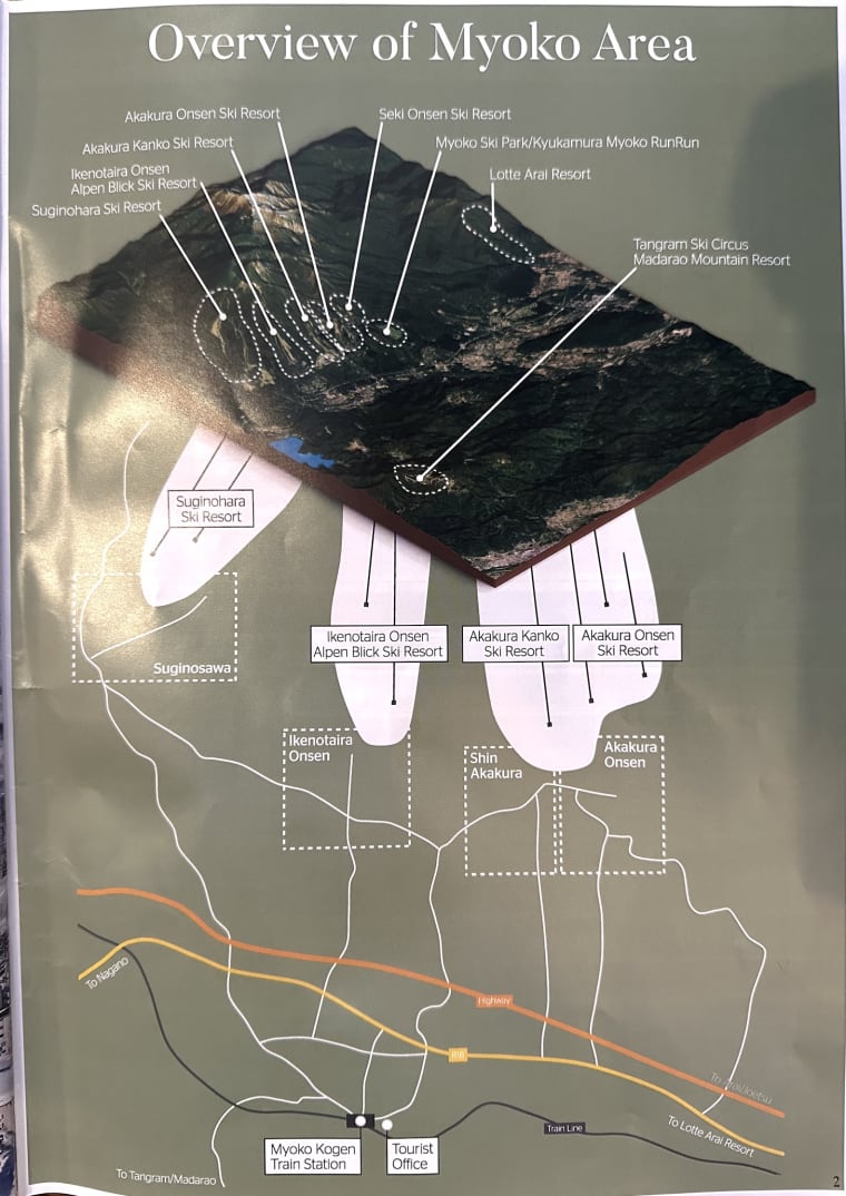 Map stack: Myoko area map