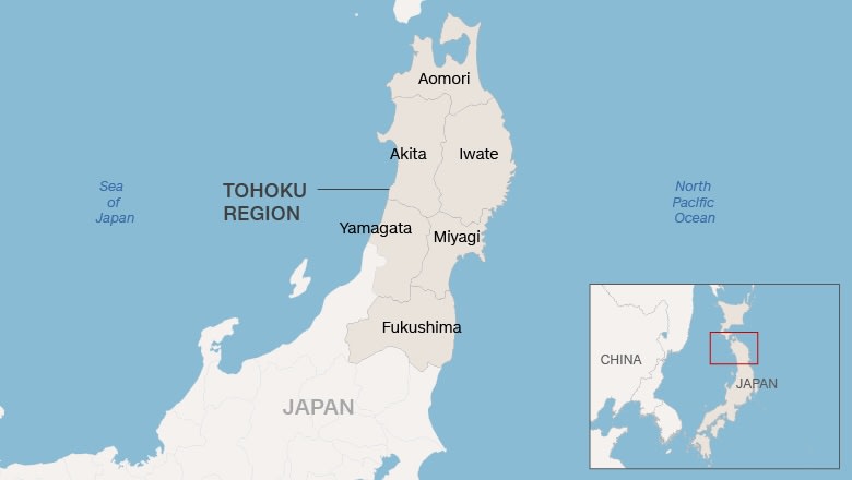 Tohoku region map