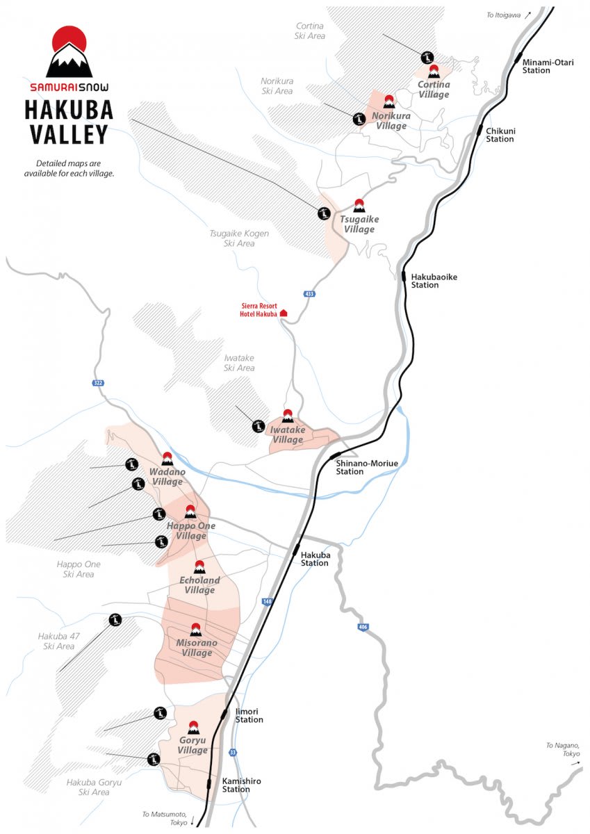 Hakuba valley town map