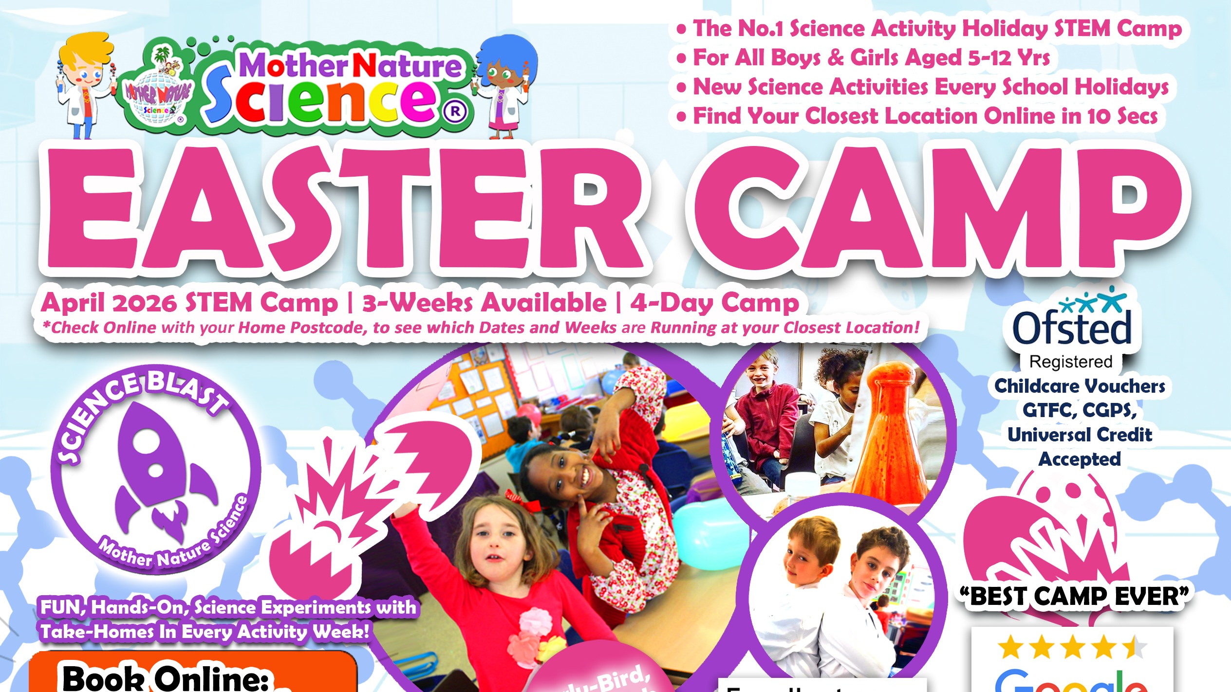 MNS Easter Steam Camp Islington 2026 - Science Blast! - Mother Nature Science