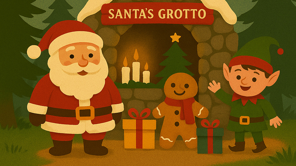 Santa's Grotto at Petley Pop-Up Barn - Pop Up Play Village - Petley Farm