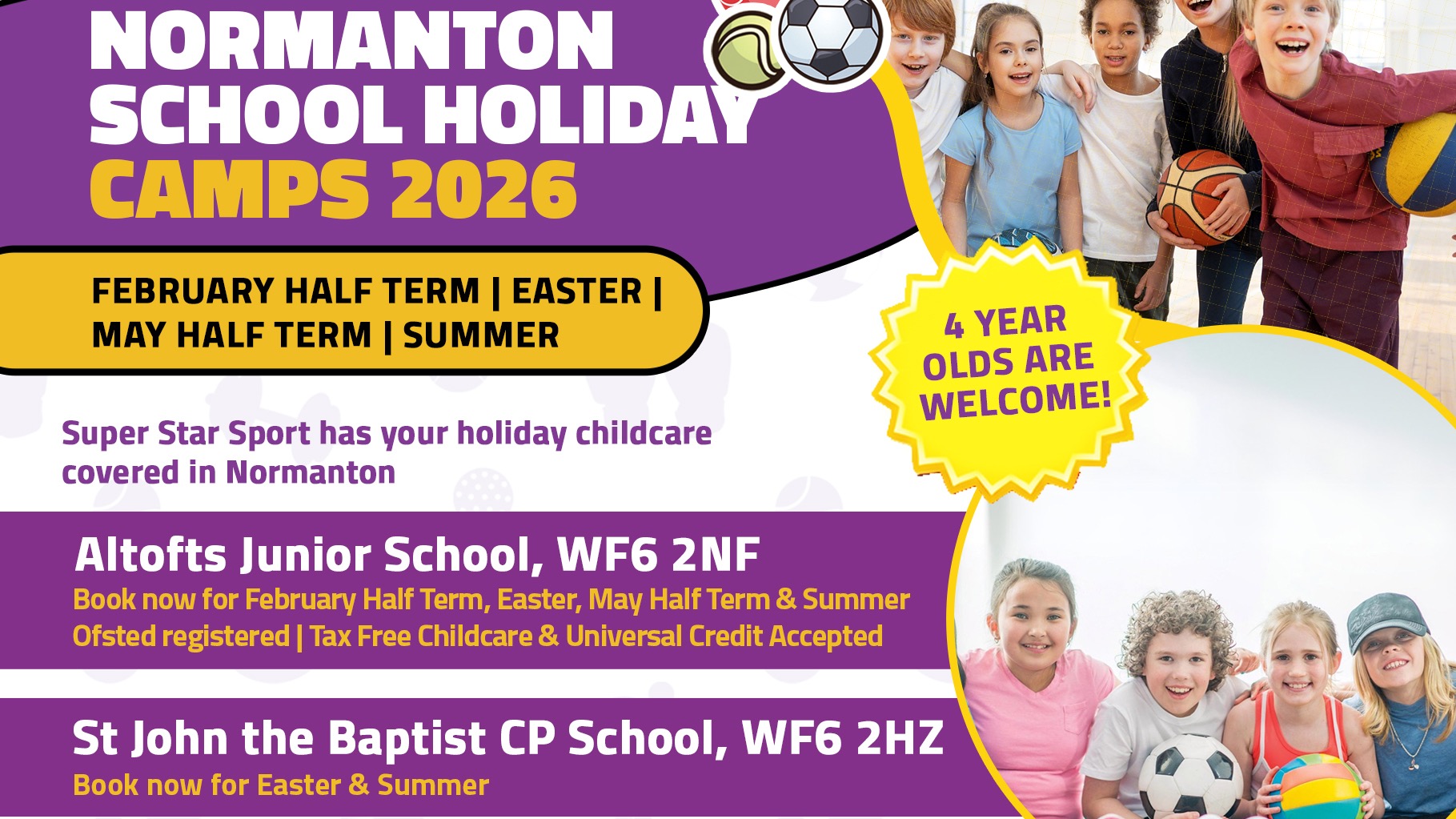St John the Baptist CP School– Holiday Camps Easter & Summer-Super Star Sport Wakefield-0