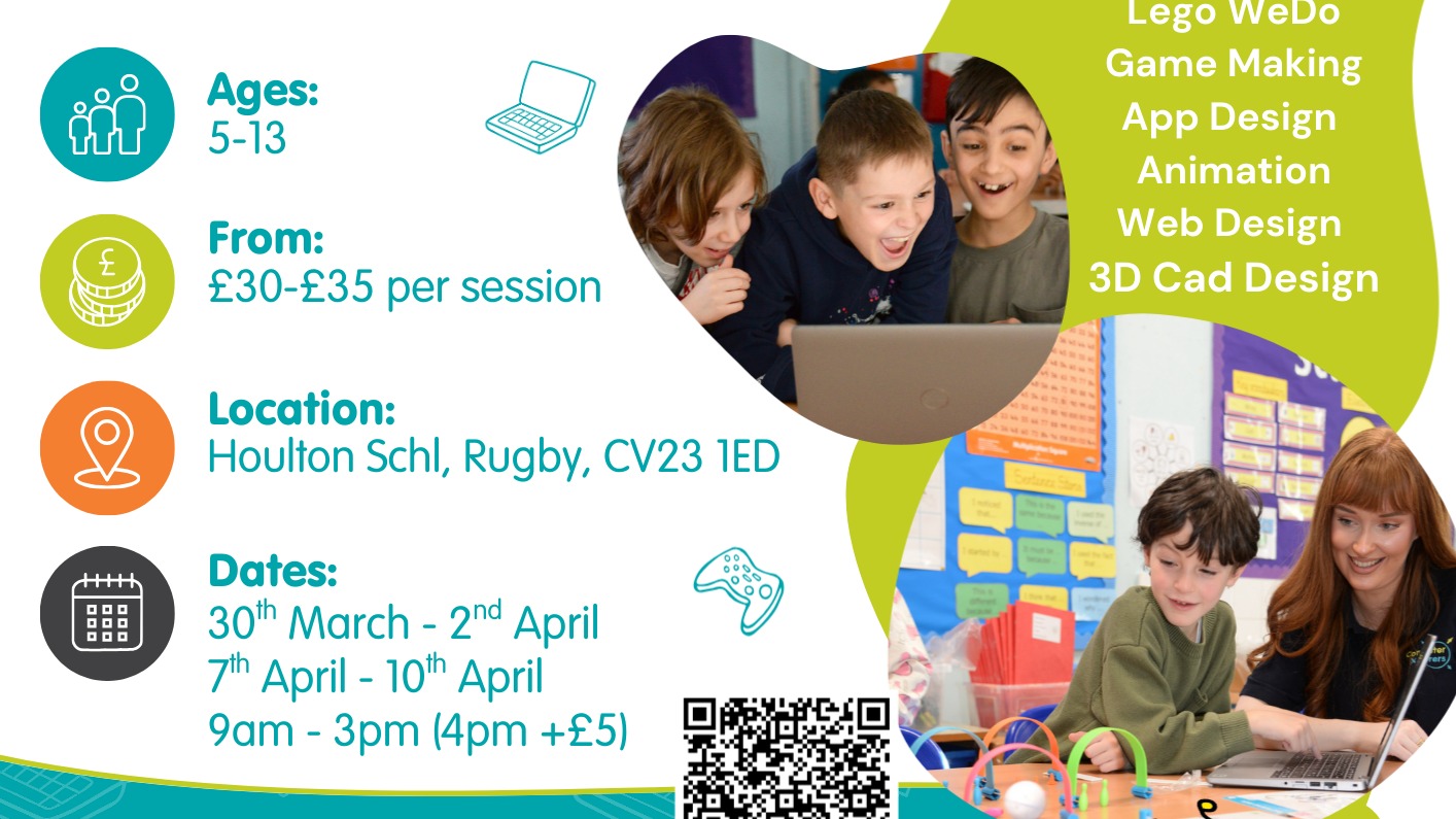 Easter Holiday Week 2 Tech Camp - Rugby - ComputerXplorers Warwickshire