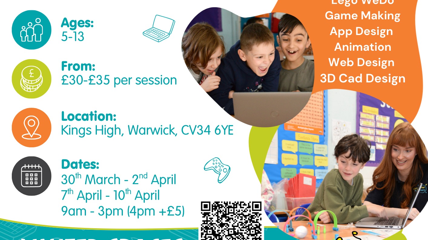 Easter Holiday Week 1 Tech Camp - Warwick - ComputerXplorers Warwickshire