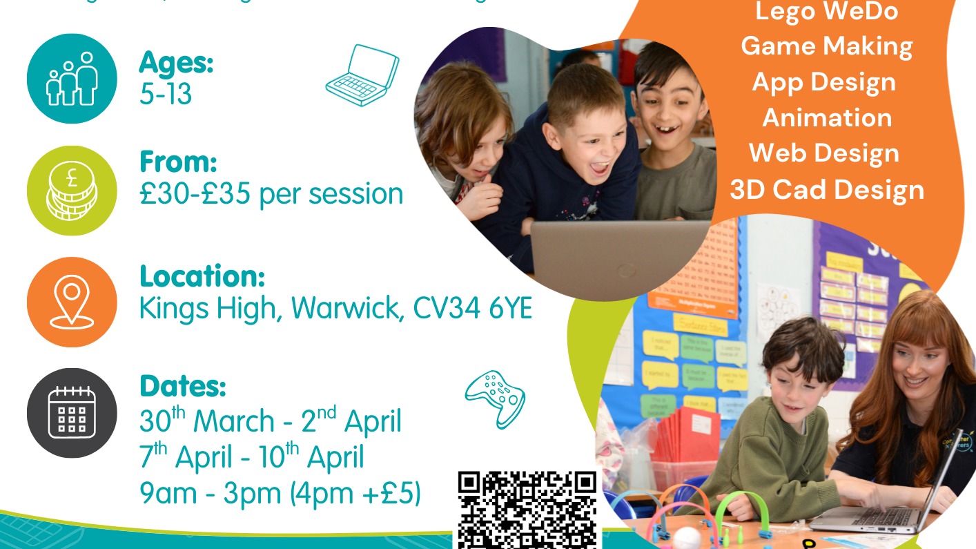 Easter Holiday Week 2 Tech Camp - Warwick - ComputerXplorers Warwickshire