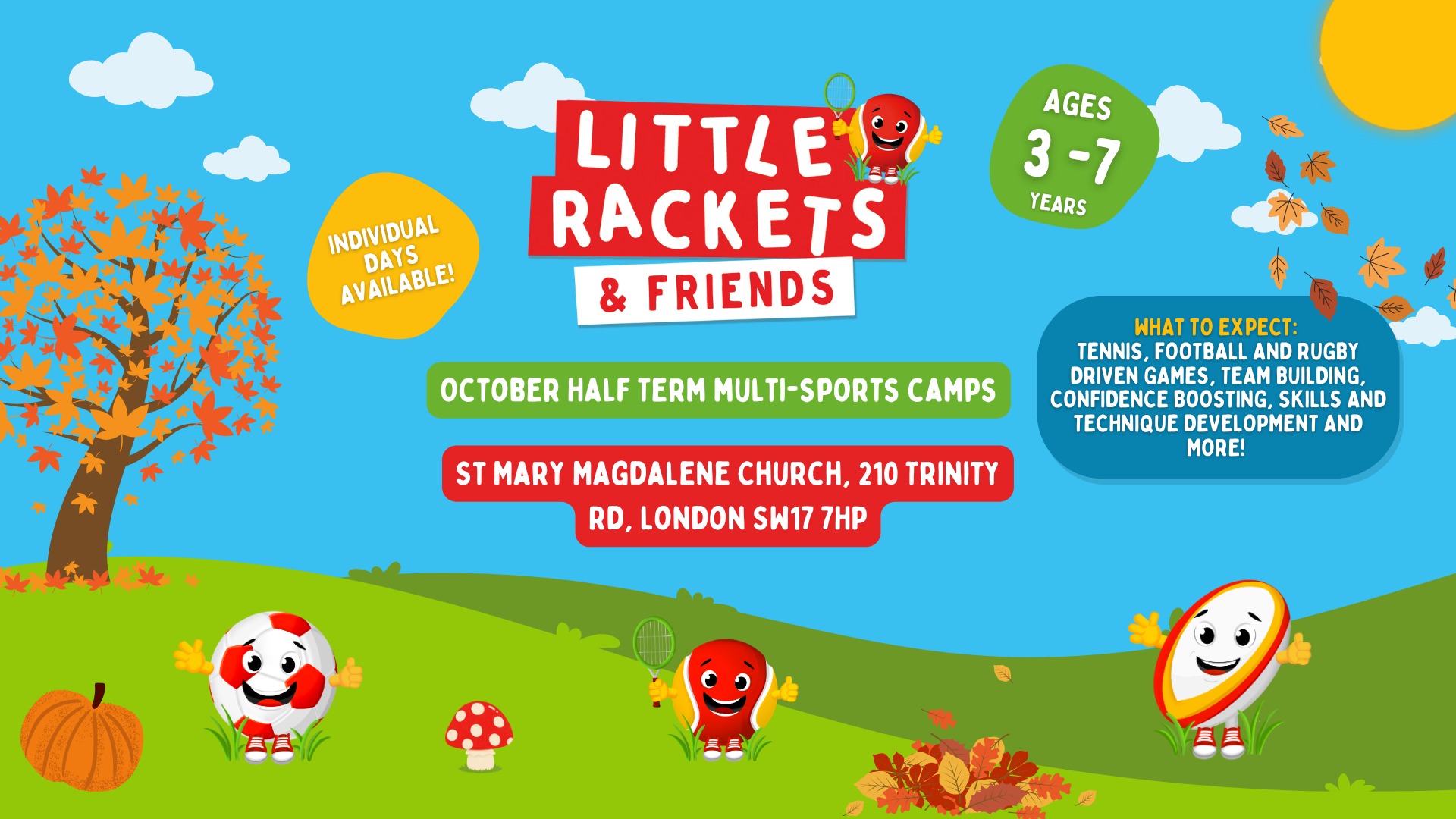 Little Rackets & Friends Wandsworth October Half Term Camps