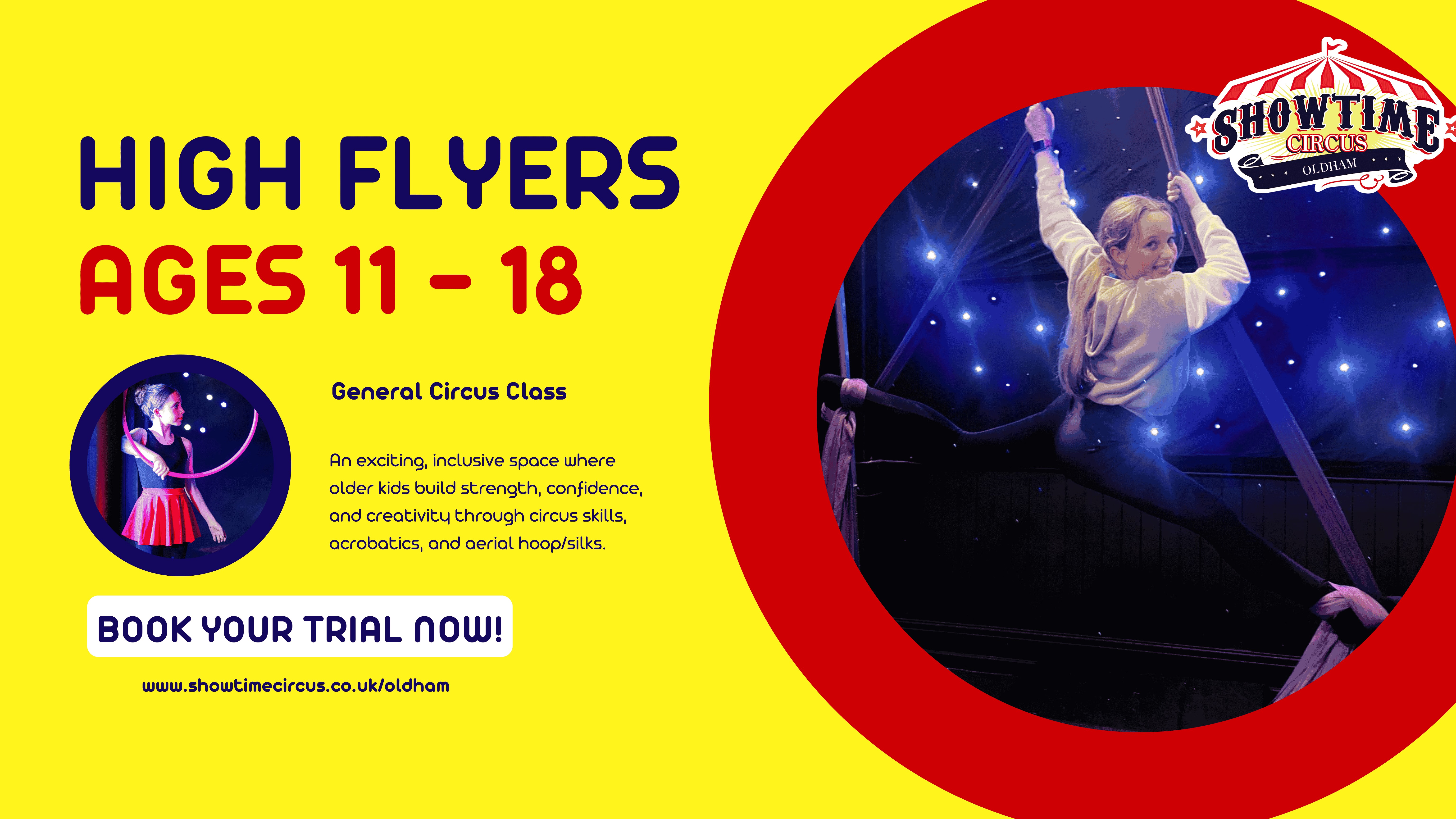 High Flyers Circus Class (Weds) (All Levels) - Showtime Circus Oldham