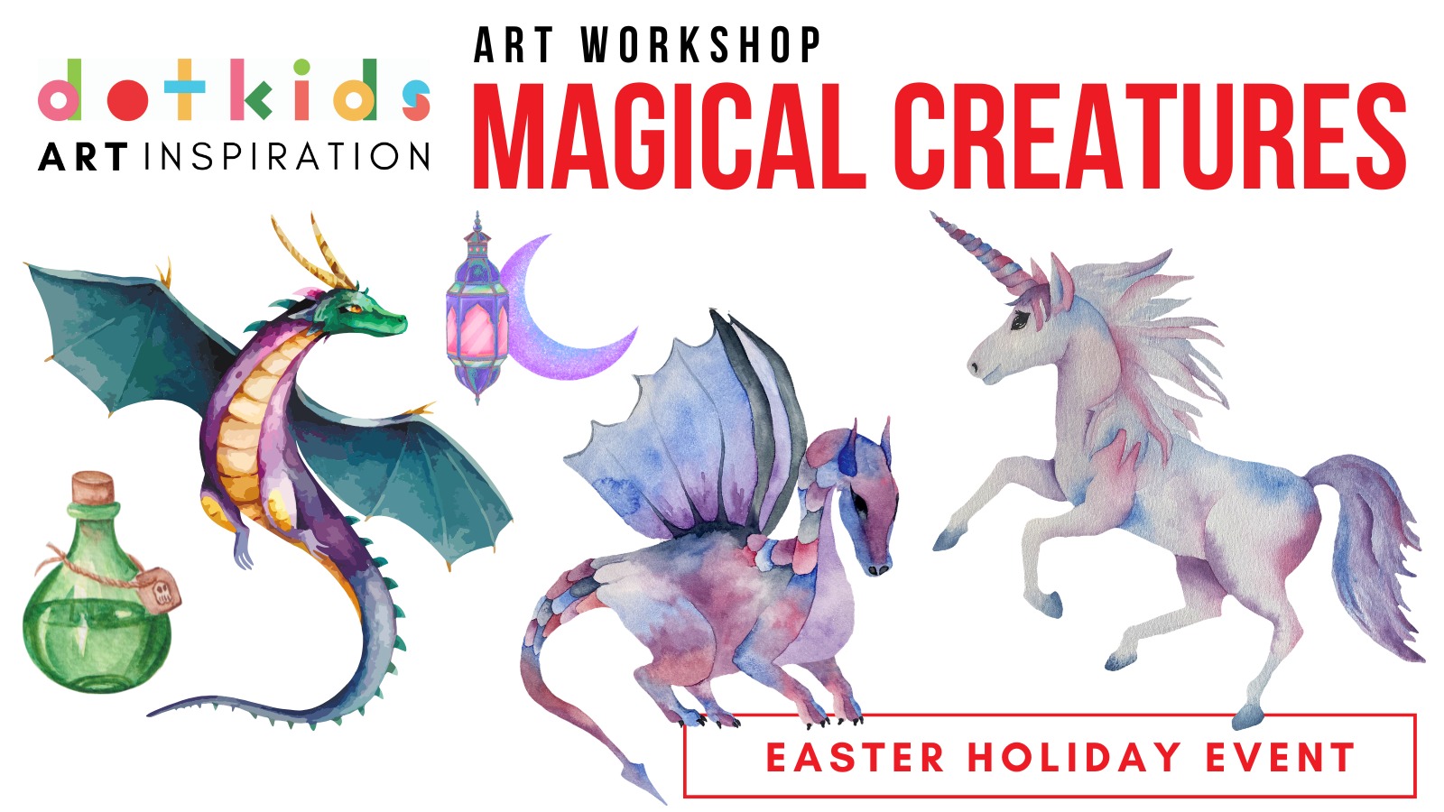 MAGICAL CREATURES Art Inspiration Workshop-Dot Kids-0