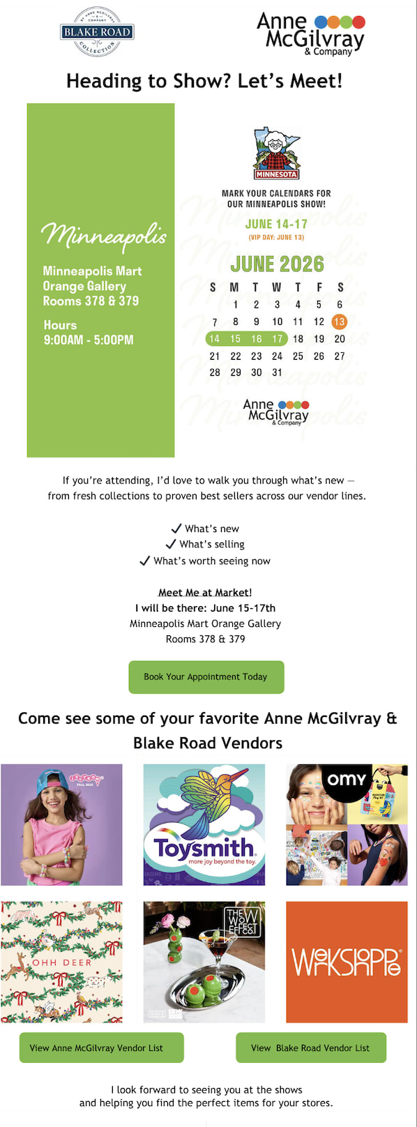 Minneapolis Summer Show Booking