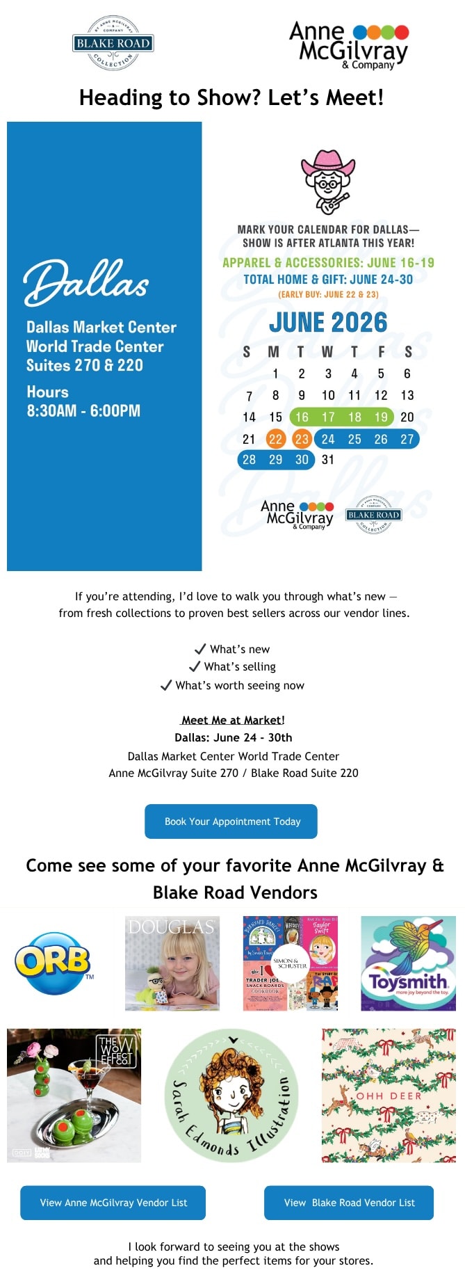 Dallas Summer Show Booking