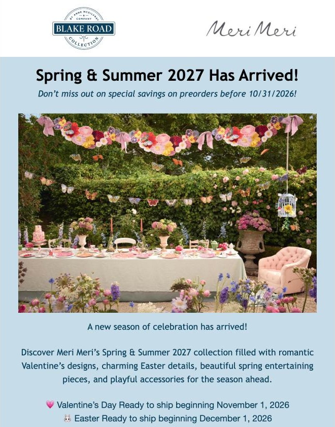 Meri Meri Spring & Summer 2027