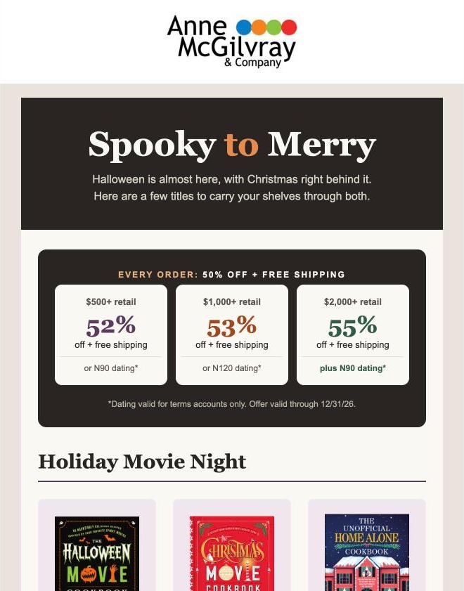Spooky to Merry Books