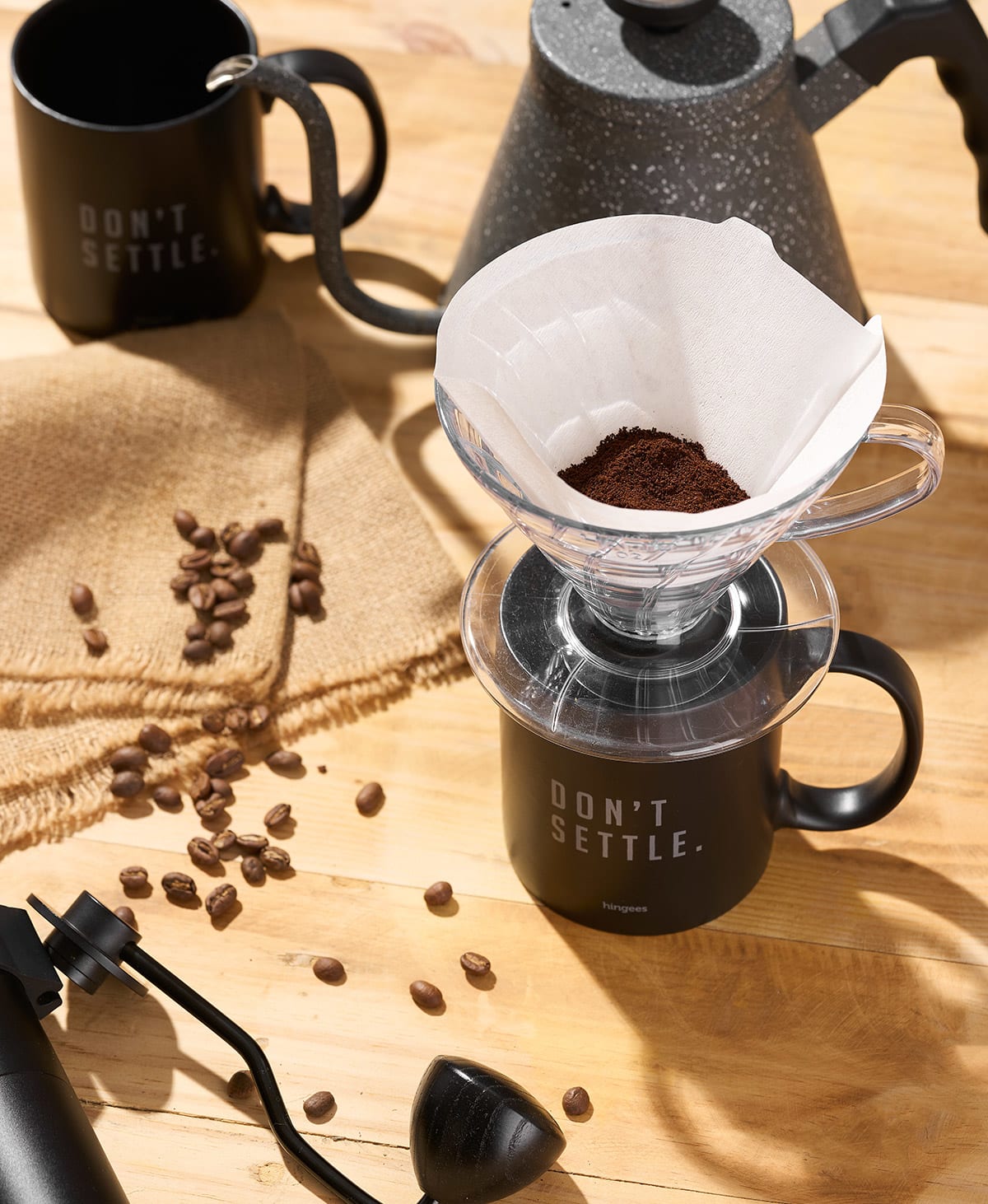 Don't Settle Mug — Matte Black