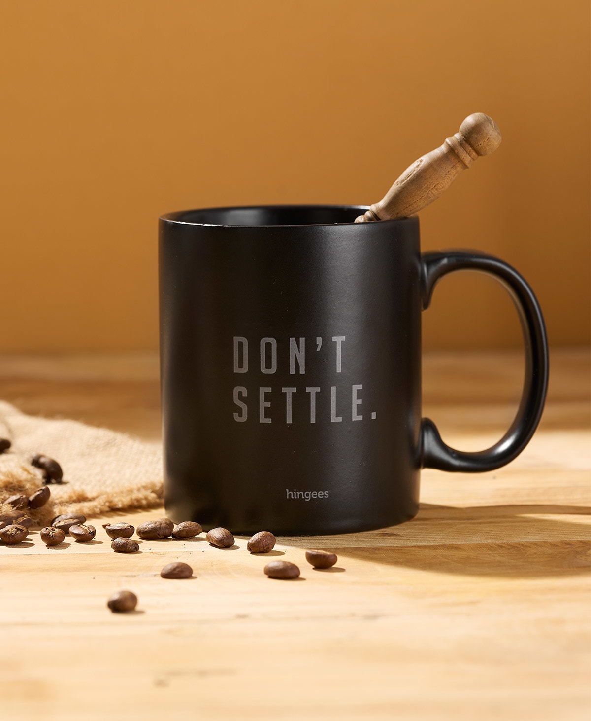 Don't Settle Mug — Matte Black