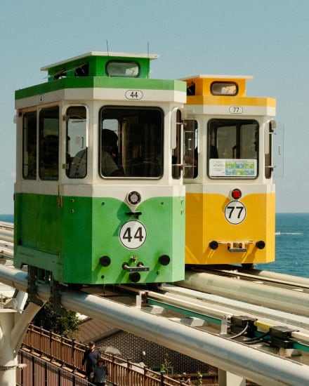 A sky capsule ride in Korea