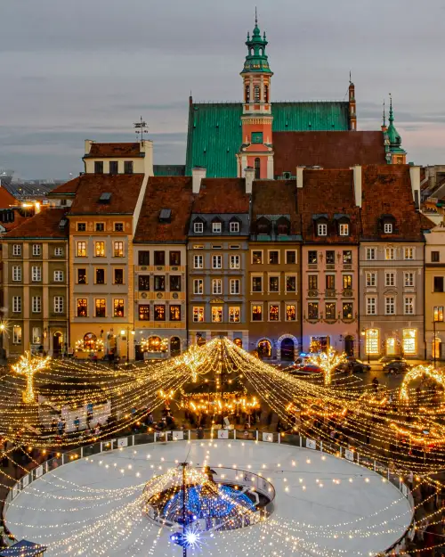 A Christmas market in Prague