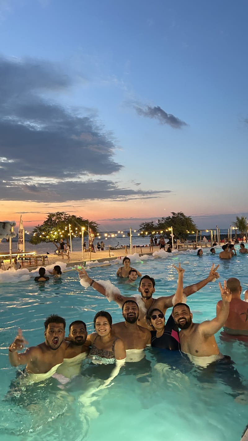 Pool foam party on Gili Trawangan