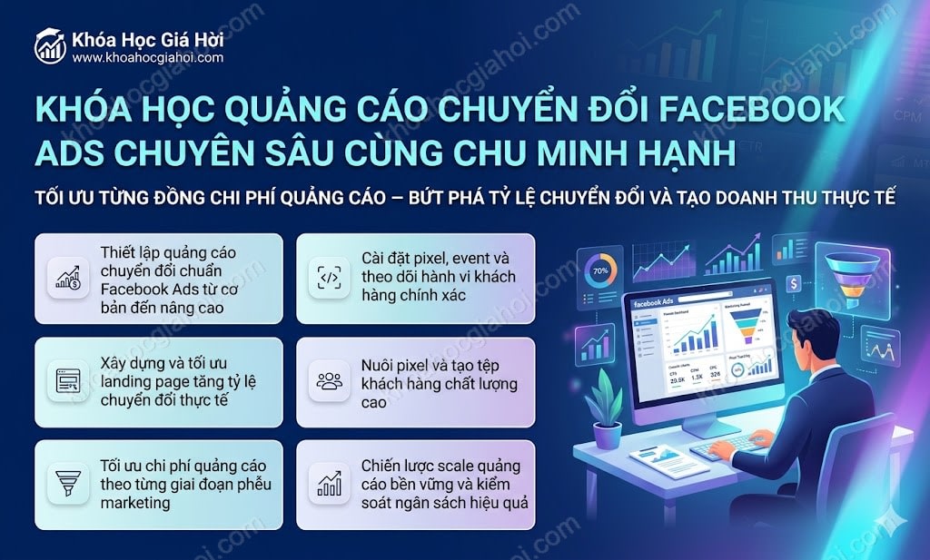 Khóa Học Quảng Cáo Chuyển Đổi Facebook Ads (Chuyên Sâu) Cùng Chu Minh Hạnh