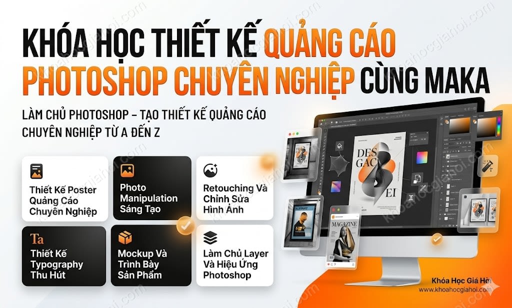 Khóa Học Thiết Kế Quảng Cáo Photoshop Chuyên Nghiệp Cùng Maka Khóa Học Thiết Kế Quảng Cáo Photoshop Chuyên Nghiệp Cùng Maka