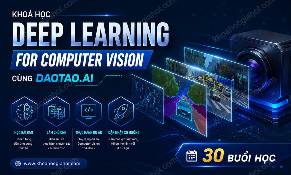 Khoá Học Deep Learning For Computer Vision Cùng Daotao.ai