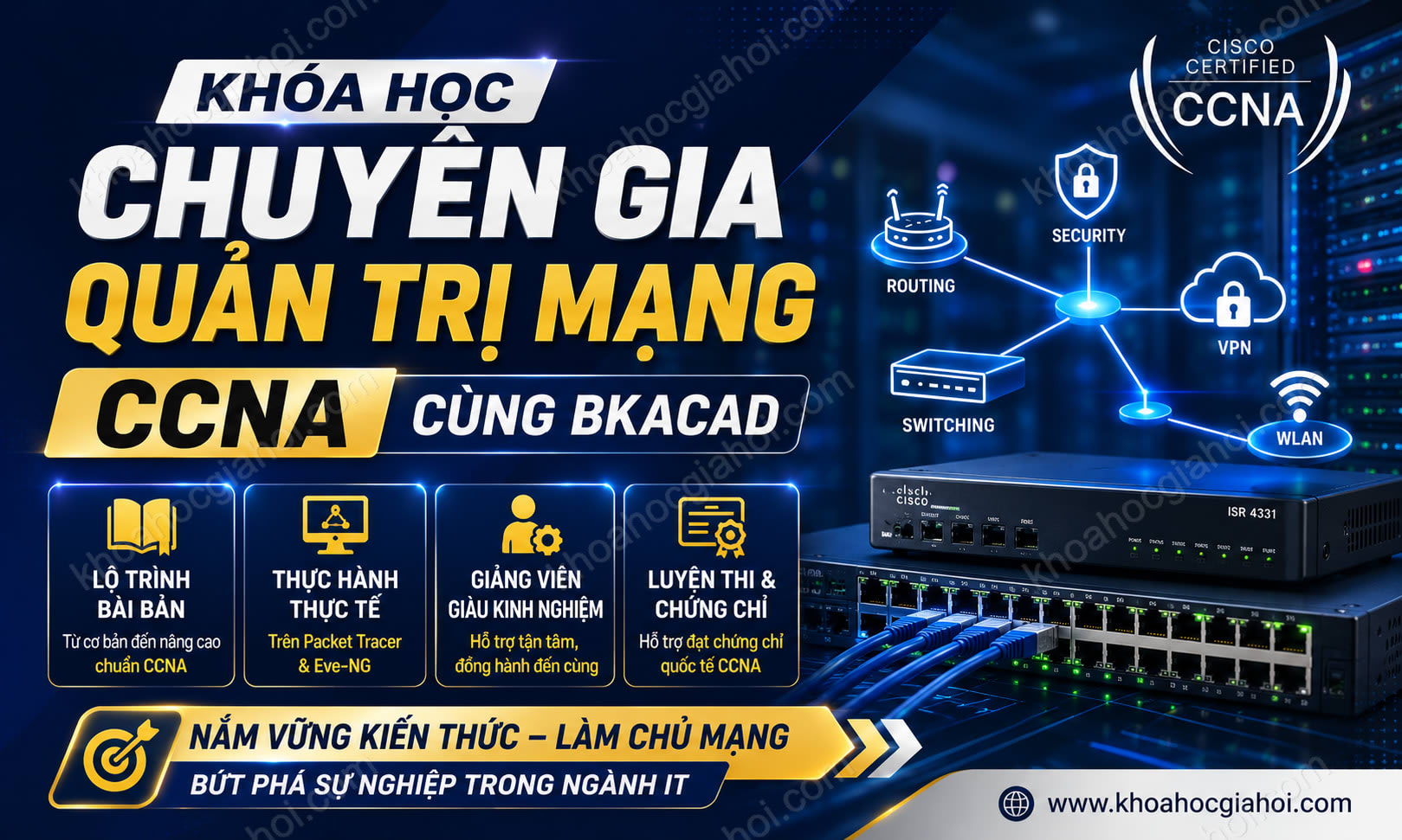 Khóa Học Chuyên Gia Quản Trị Mạng CCNA Cùng Bkacad