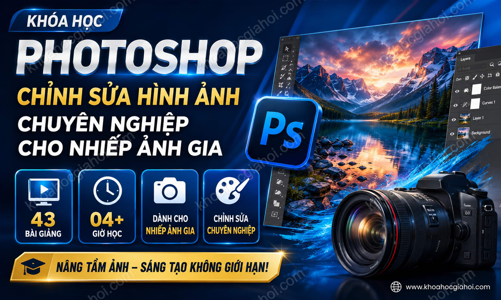 Khóa Học Photoshop Chỉnh Sửa Hình Ảnh Chuyên Nghiệp Cho Nhiếp Ảnh Gia