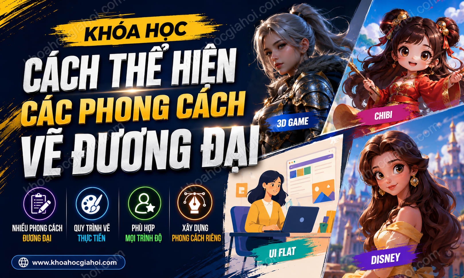 Khóa Học Cách Thể Hiện Các Phong Cách Vẽ Đương Đại