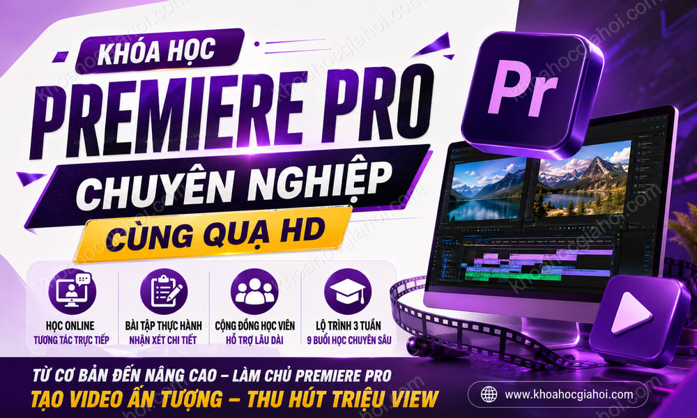 Khoá Học Premiere Pro Chuyên Nghiệp Cùng Quạ HD