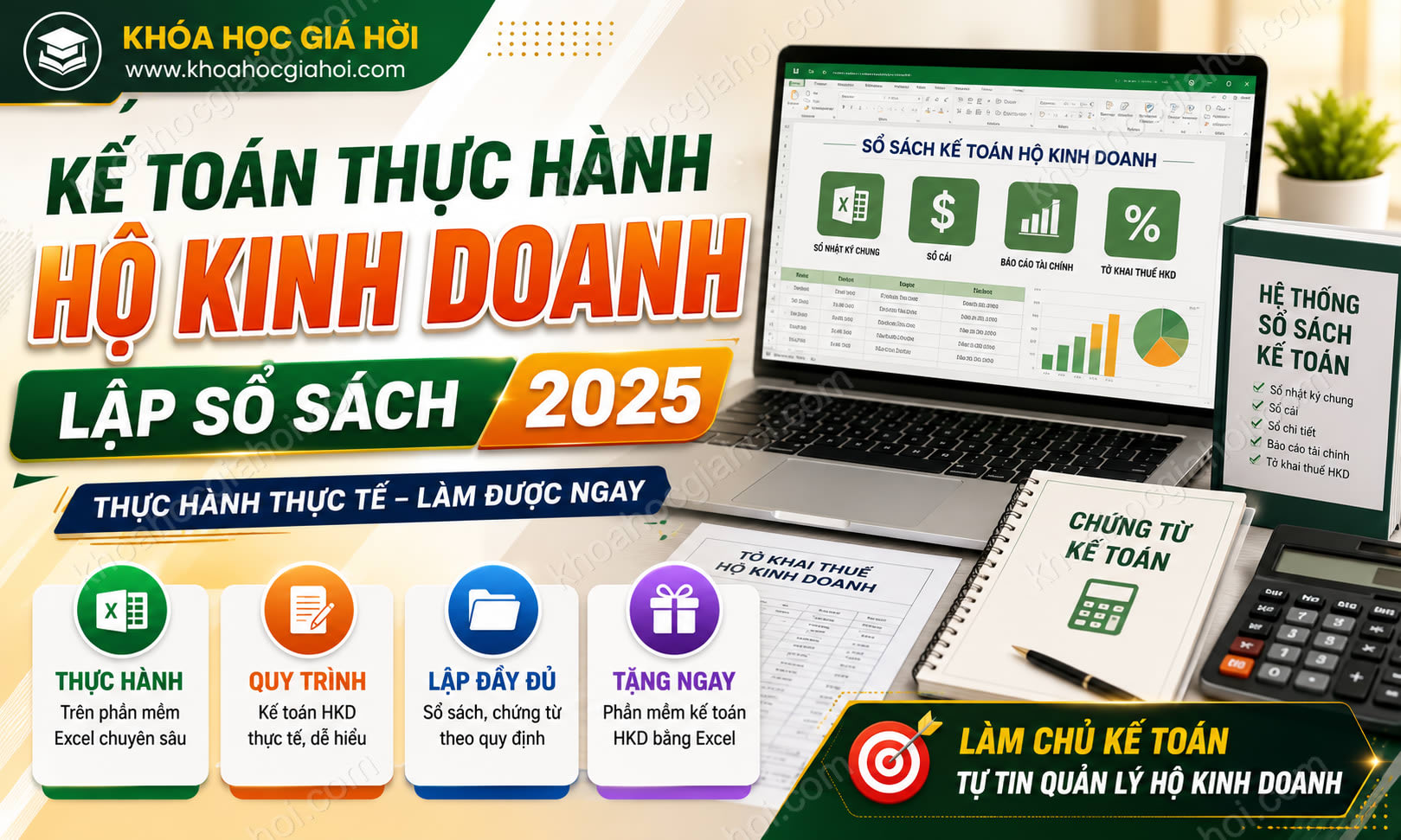Khóa Học Kế Toán Thực Hành Lập Sổ Sách Hộ Kinh Doanh 2025