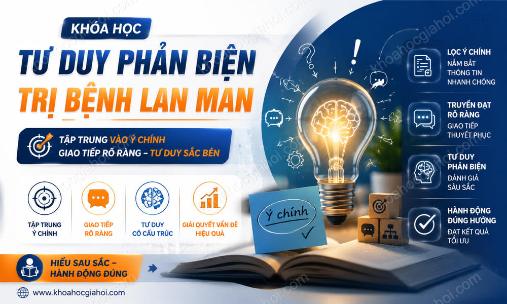 Khoá Học Tư Duy Phản Biện – Trị Bệnh Lan Man