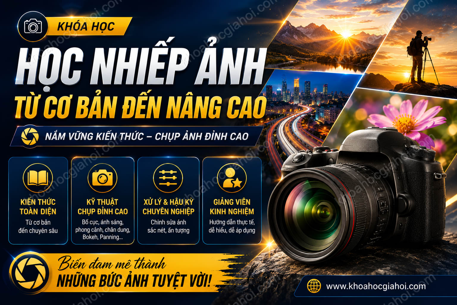 Khóa Học Học Nhiếp Ảnh Từ Cơ Bản Đến Nâng Cao