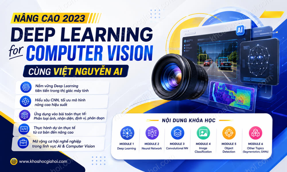 Khóa Học Deep Learning For Computer Vision Nâng Cao 2023 Cùng Việt Nguyễn AI