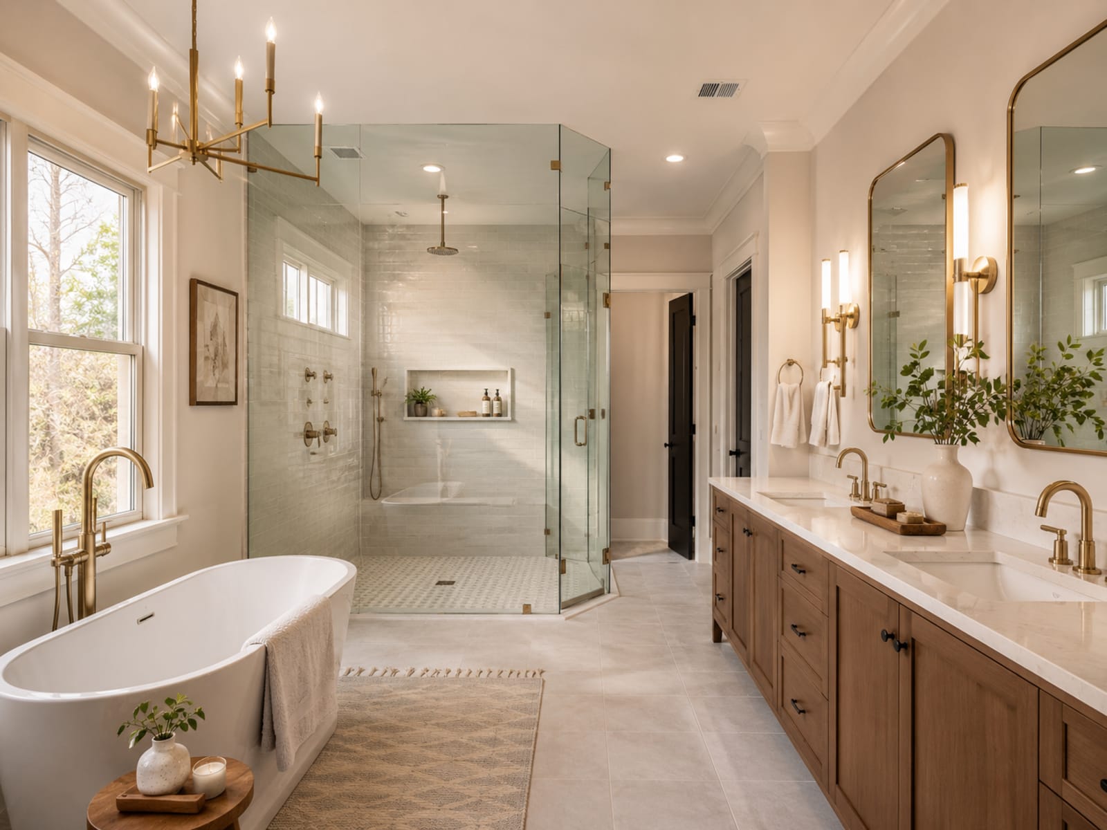 Clean, fully remediated bathroom after mold removal