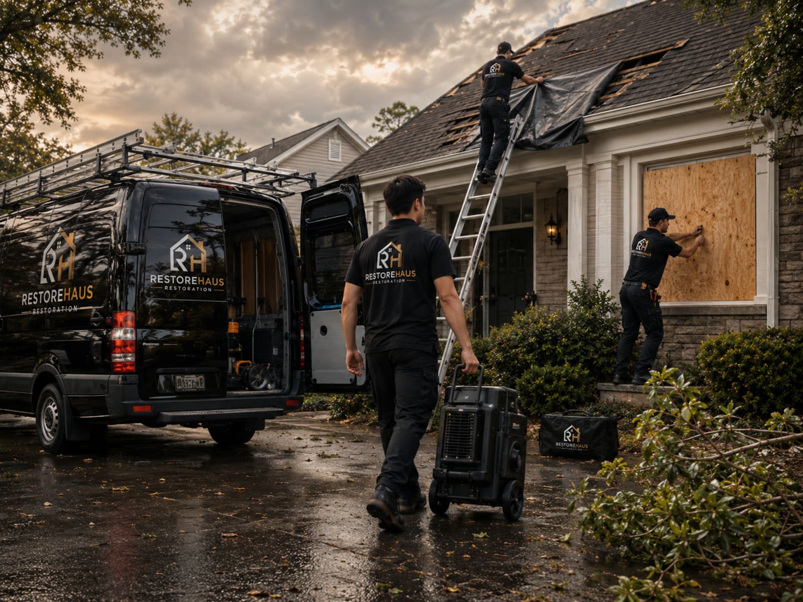 The Restorehaus team on a restoration project